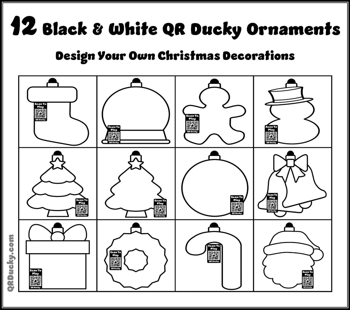 QR Ducky Chistmas Ornaments