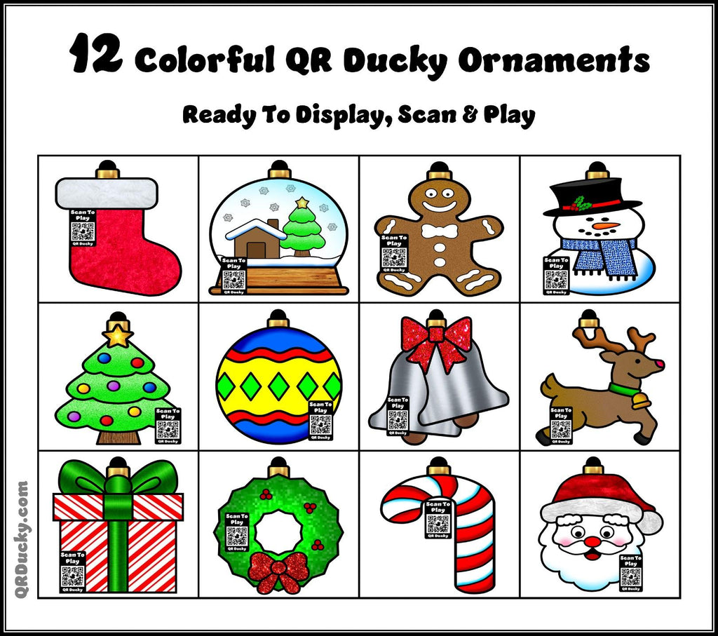 QR Ducky Chistmas Ornaments